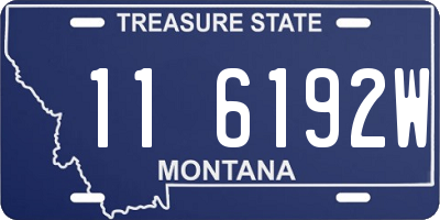 MT license plate 116192W