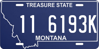 MT license plate 116193K