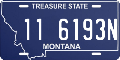 MT license plate 116193N