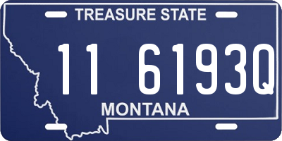 MT license plate 116193Q