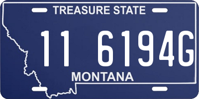 MT license plate 116194G