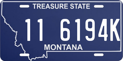 MT license plate 116194K