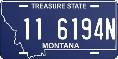MT license plate 116194N