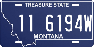 MT license plate 116194W