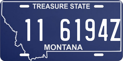 MT license plate 116194Z