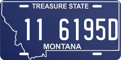 MT license plate 116195D