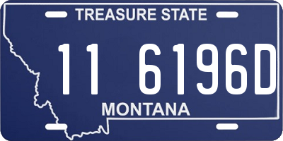 MT license plate 116196D