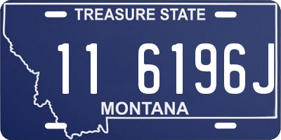 MT license plate 116196J