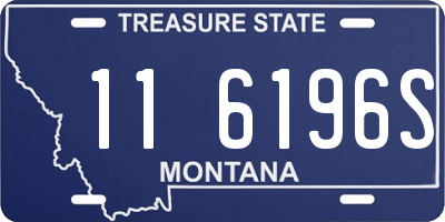 MT license plate 116196S