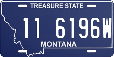 MT license plate 116196W