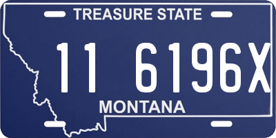 MT license plate 116196X