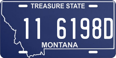 MT license plate 116198D