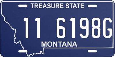 MT license plate 116198G