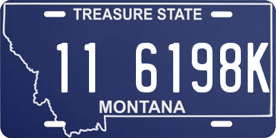 MT license plate 116198K