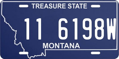 MT license plate 116198W