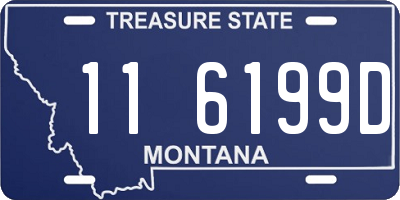 MT license plate 116199D