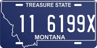 MT license plate 116199X
