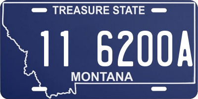 MT license plate 116200A