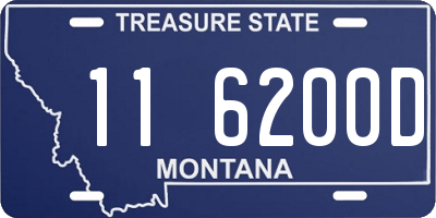 MT license plate 116200D