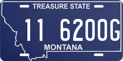 MT license plate 116200G