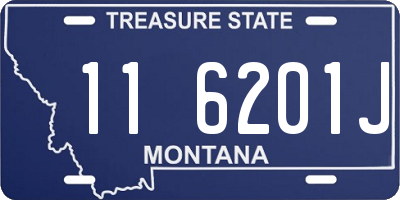 MT license plate 116201J