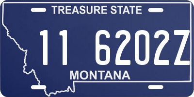 MT license plate 116202Z