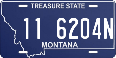 MT license plate 116204N