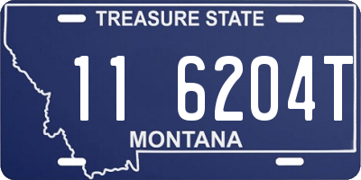 MT license plate 116204T