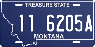MT license plate 116205A