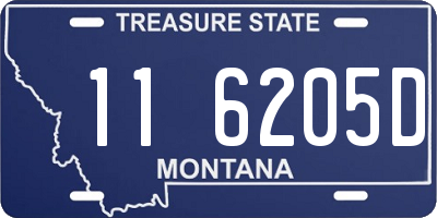 MT license plate 116205D