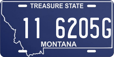 MT license plate 116205G