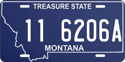 MT license plate 116206A