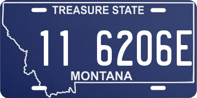 MT license plate 116206E