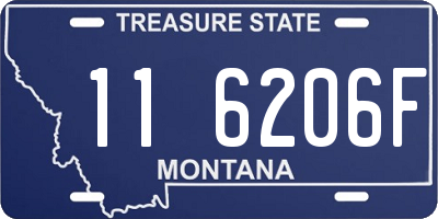 MT license plate 116206F