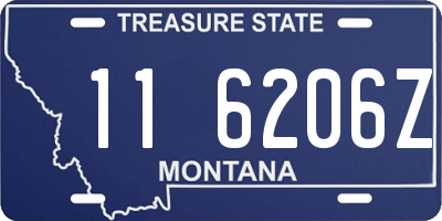 MT license plate 116206Z