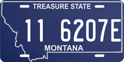MT license plate 116207E