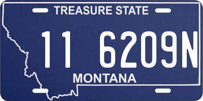 MT license plate 116209N