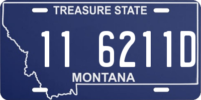 MT license plate 116211D