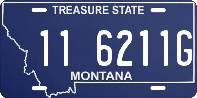 MT license plate 116211G