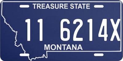 MT license plate 116214X