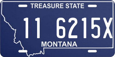 MT license plate 116215X