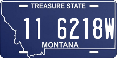 MT license plate 116218W