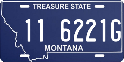MT license plate 116221G