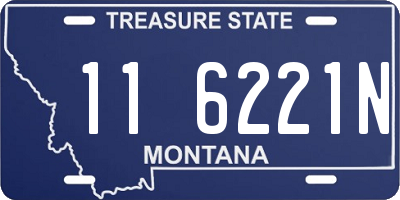 MT license plate 116221N