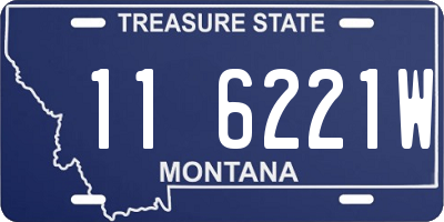 MT license plate 116221W