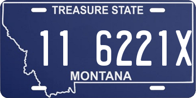 MT license plate 116221X