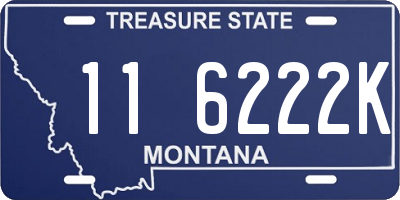 MT license plate 116222K