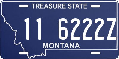 MT license plate 116222Z