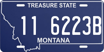 MT license plate 116223B