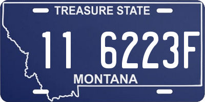 MT license plate 116223F